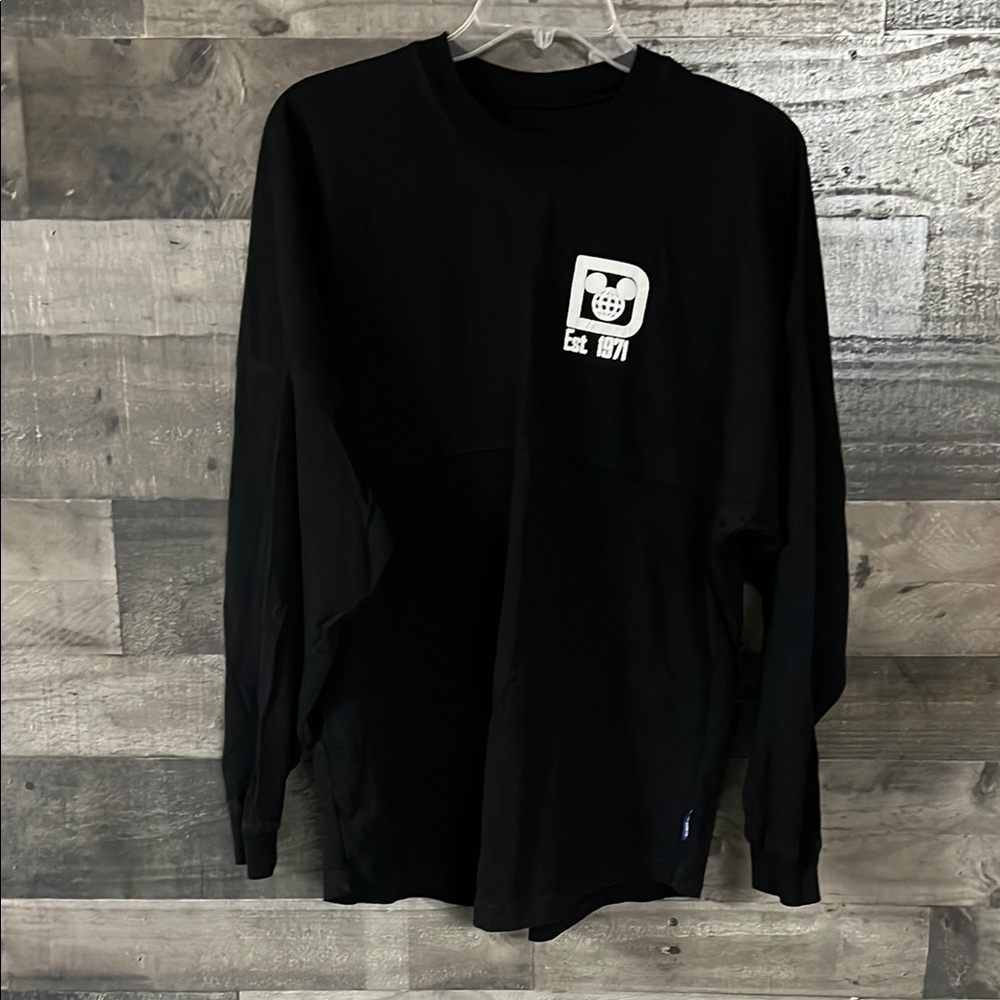 Disney Black Long Sleeve Oversized Jersey Tee